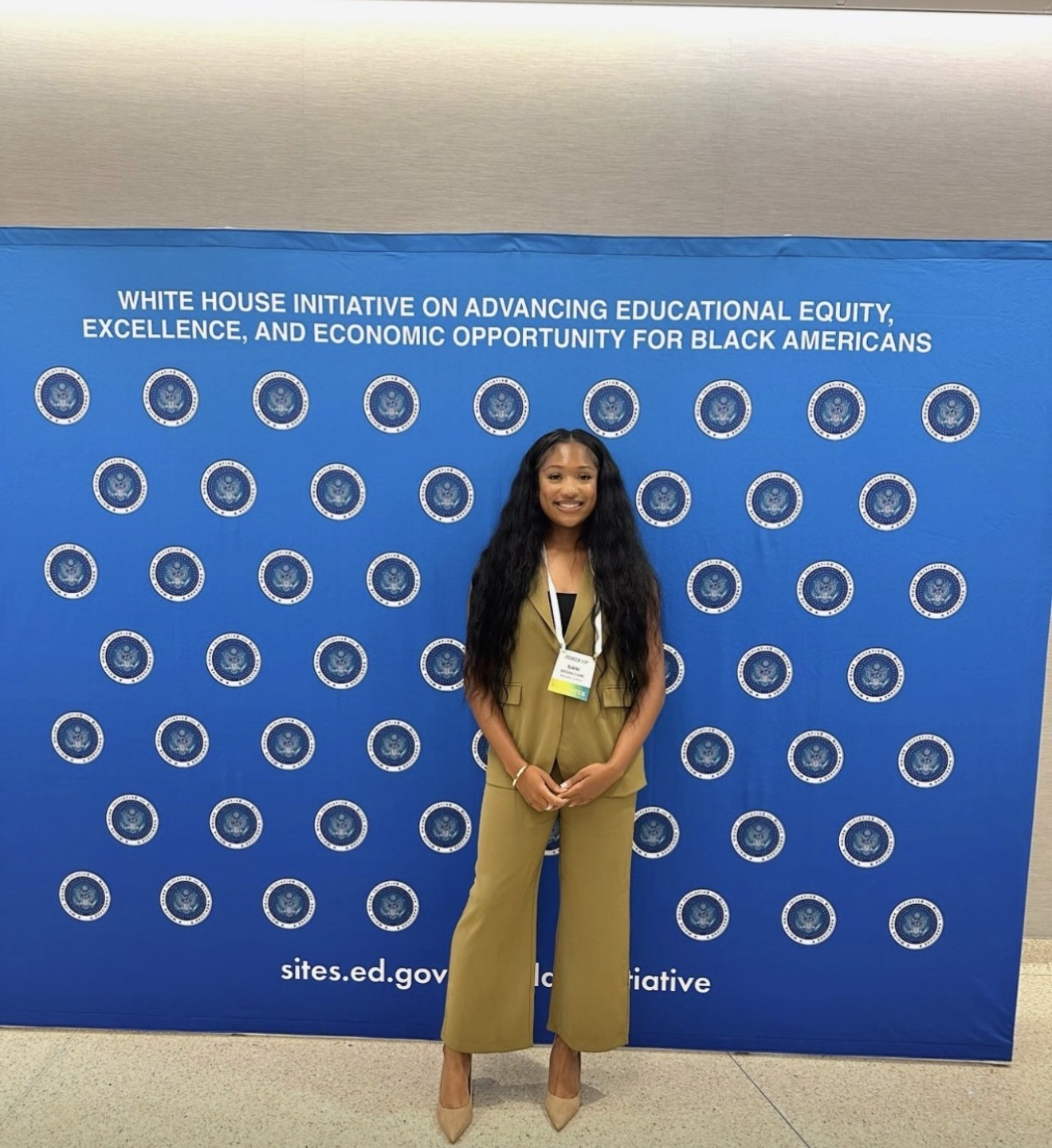 Siani Brown at the White House Initiative on Advancing Educational Equity
